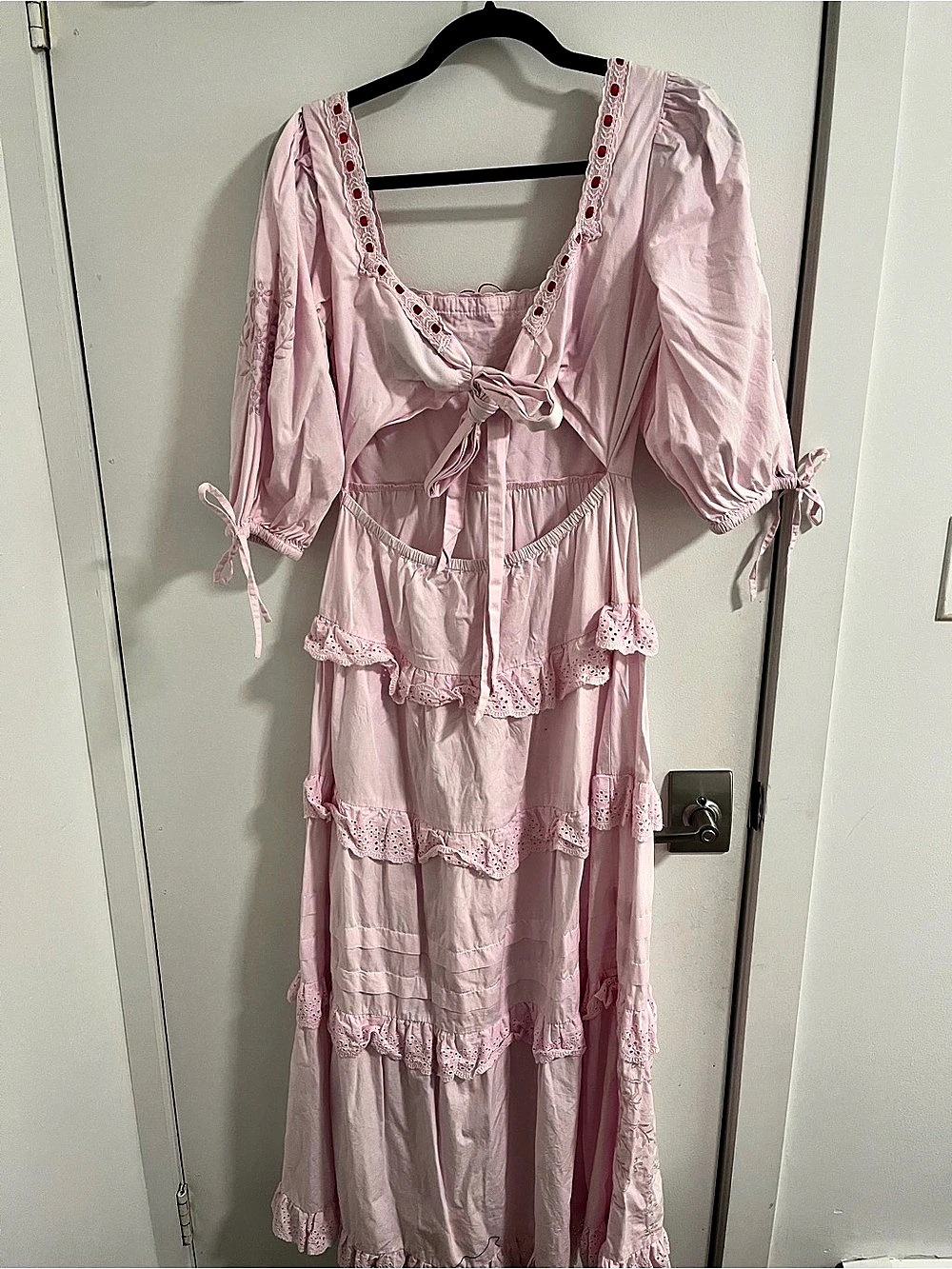Damson Madder Floral Tiered Maxi Dress in Pink Size 10 - Picture 2 of 5